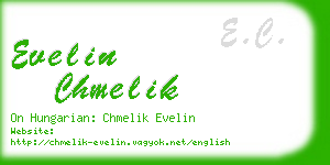 evelin chmelik business card